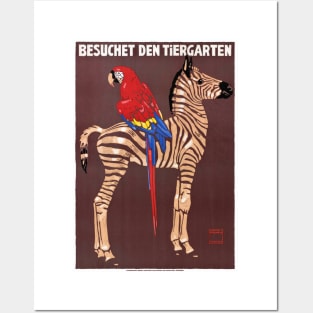 Vintage Travel Poster Germany Zoo Restored Posters and Art